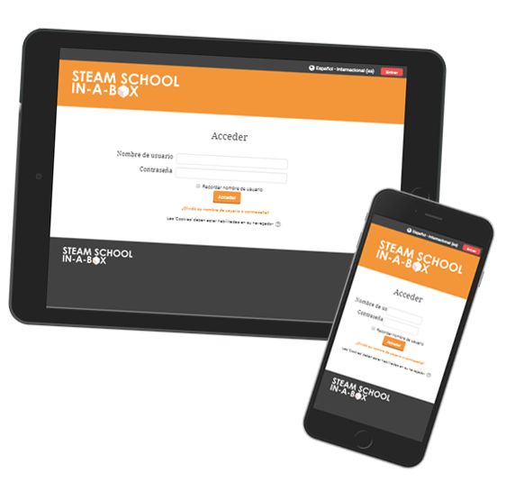 STEAM SCHOOL IN-A-BOX en tablet y móvil