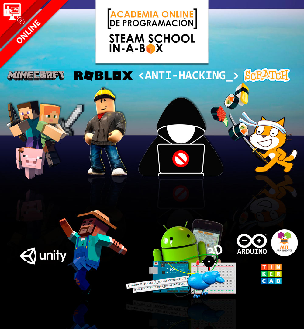 ACADEMIA ONLINE DE PROGRAMACIÓN STEAM SCHOOL IN-A-BOX 