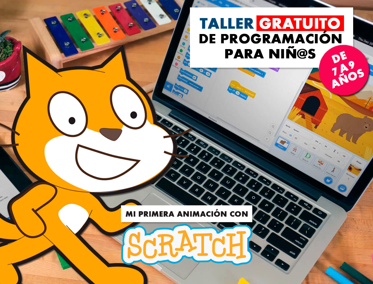 Taller Gratuito de programación de videojuegos con Scratch